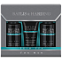 Baylis & Harding Men Jantar a Santalové dřevo mycí gel na obličej pro muže 100 ml + tekuté mýdlo na tělo a vlasy 100 ml + balzám po holení 50 ml, kosmetická sada