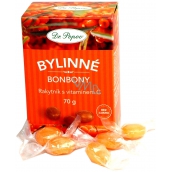 Dr. Popov Bylinné bonbony Rakytník s vitaminem C pro zdravé mlsání 70 g