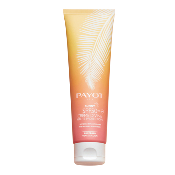 Payot Sunny Creme Divine SPF 50 neviditelný opalovací krém - vysoká ochrana obličeje a těla 150 ml