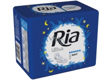 Ria Ultra Night noční hygienické vložky s křidélky 8 kusů