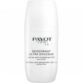 Payot Body Care Ultra Douceur 24h bez alkoholu, zvláčňující kuličkový deodorant antiperspirant roll-on pro ženy 75 ml