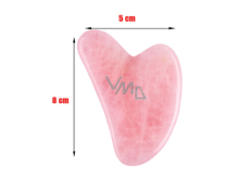 Růženin Gua Sha redukuje vrásky, otoky, zlepšuje pružnost pokožky 5 x 8 cm, kámen lásky