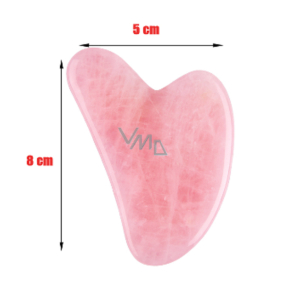 Růženin Gua Sha redukuje vrásky, otoky, zlepšuje pružnost pokožky 5 x 8 cm, kámen lásky