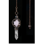Růženin Merkaba kyvadlo + čirý křemen + bronz, přívěsek z přírodního kamene 7,7 cm, řetízek cca 26,5 cm