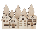 Domky s lesem dřevěná ohrádka na postavení 21 x 14 x 6,8 cm