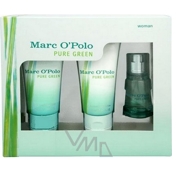 Marc O Polo Pure Green Woman toaletní voda 15 ml + sprchový gel 50 ml + tělové mléko 50 ml, dárková sada