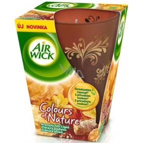 Air Wick Colours of Nature Zlatavý podzim Prémiová vonná svíčka ve skle 150 g