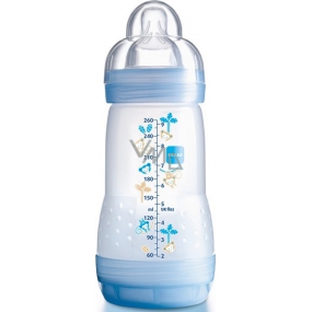 Mam Anti-Colic antikoliková láhev na krmení, silikonová jemná savička různé barvy 2+ měsíců 260 ml