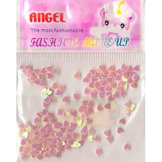 Angel Ozdoby na nehty srdíčka světle oranžové 1 balení