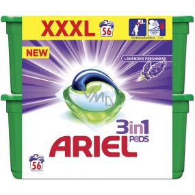 Ariel 3v1 Lavender Freshness gelové kapsle na praní prádla 56 kusů 1512 g