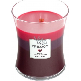 WoodWick Trilogy Sun Ripened Berries - Letní bobule vonná svíčka s dřevěným knotem a víčkem sklo střední 275 g