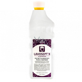 Lavosept K Trnka dezinfekce ploch a nástrojů koncentrát na mytí pro profesionální použití více jak 75% alkoholu 500 ml