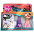 Bo-Po Tropical Bliss lak na nehty slupovací fialový 2,5 ml + lak na nehty slupovací růžový 2,5 ml + nálepky na nehty, kosmetická sada pro děti