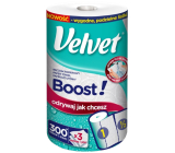Velvet Boost papírové ručníky třívrstvé 300 útržků 1 kus