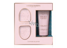 Baylis & Harding Jojoba, vanilka & mandlový olej krém na nohy 125 ml + super měkké ponožky 1 pár, kosmetická sada pro ženy