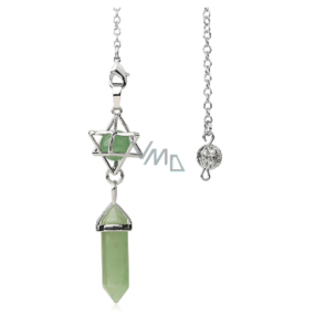 Avanturin Merkaba + kyvadlo, přívěsek přírodní kámen 71 x 8 x 8 mm, kámen štěstí