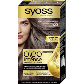 Syoss Oleo Intense Color barva na vlasy bez amoniaku 7-56 Popelavě středně plavý