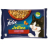 Felix Sensations Jellies Multipack hovězí a kuřecí v ochuceném želé, kompletní krmivo pro dospělé kočky 4 x 85 g