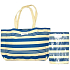 Dolce & Gabbana Light Blue plátěná taška proužkovaná 33 x 30 x 11 cm