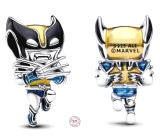 Charm Sterlingové stříbro 925 Marvel Wolverinem, korálek na náramek film