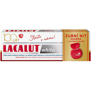 Lacalut White zubní pasta + zubní nit, 75 ml