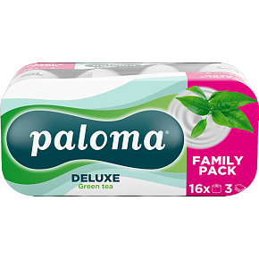 Paloma 3vrstvý toaletní papír Green Tea, 16 rolí