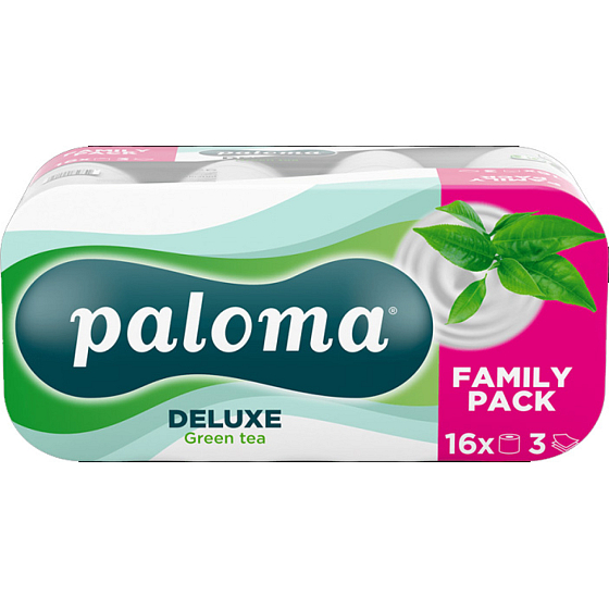 Paloma 3vrstvý toaletní papír Green Tea, 16 rolí