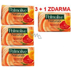 Palmolive Naturals Citrus & Cream tuhé toaletní mýdlo 3 + 1 kusů 100 g