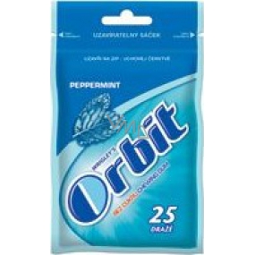 Wrigleys Orbit Peppermint žvýkačky bez cukru sáček dražé 25 kusů 35 g