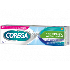 Corega Fixační krém Svěží extra silný pro úplné i částečné zubní náhrady protézy 40 g
