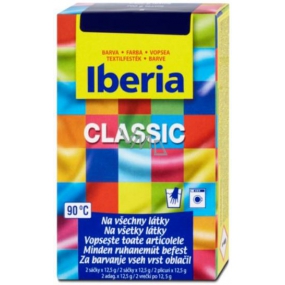 Iberia Classic Barva na textil námořnická modř - tmavě modrá 2 x 12,5 g