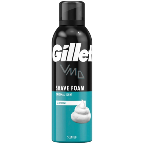Gillette Classic Sensitive pěna na holení pro citlivou pokožku pro muže 200 ml