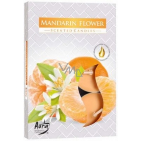 Bispol Aura Mandarin Flower - Květy mandarinky vonné čajové svíčky 6 kusů