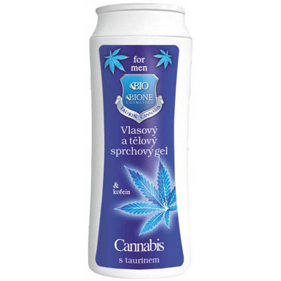 Bione Cosmetics for Men Cannabis Q10 vlasový a tělový sprchový gel pro muže 200 ml