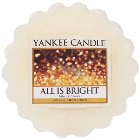 Yankee Candle All Is Bright - Všechno jen září vonný vosk do aromalampy 22 g