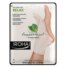 Iroha Relax Relaxační maska na nohy a nehty s mátou a přírodními výtažky 2 x 9 ml