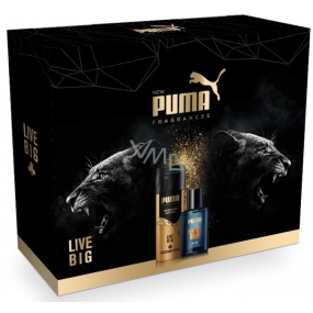 Puma Live Big toaletní voda pro muže 50 ml + deodorant sprej pro muže 150 ml, dárková sada