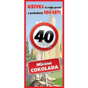 Bohemia Gifts Mléčná čokoláda Vše nejlepší 40, dárková 100 g