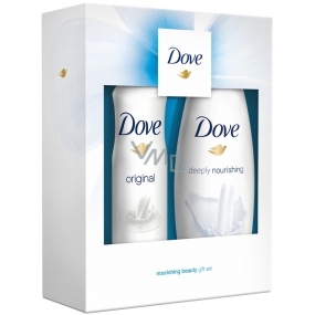 Dove Nourishing Deeply sprchový gel 250 ml + Original antiperspirant sprej pro ženy 150 ml, kosmetická sada