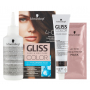 Schwarzkopf Gliss Color barva na vlasy 4-0 Přirozeně tmavě hnědý 2 x 60 ml