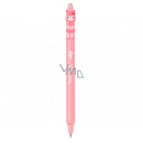 Colorino Gumovatelné pero Lama růžové, modrá náplň 0,5 mm