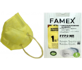 Famex Respirátor ústní ochranný 5-vrstvý FFP2 obličejová maska žlutá 10 kusů