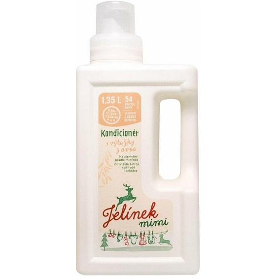 Jelen Jelínek Mimi kondicionér s výtažky z ovsa na zjemnění prádla miminek 54 dávek 1,35 l