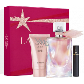 Lancome La Vie Est Belle Soleil Cristal parfémovaná voda 50 ml + tělové mléko 50 ml + Hypnôse Mascara řasenka černá 2 ml, dárková sada pro ženy