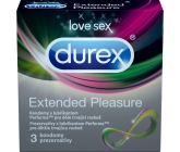 Durex Extended Pleasure kondom pro déle trvající rozkoš nominální šířka: 56 mm 3 kusy
