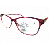 Berkeley Čtecí dioptrické brýle +3,5 plast mourovaté červené 1 kus MC2224