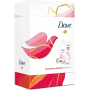 Dove Nourishing Secrets Rozzařující Rituál Lotosový květ a rýžová voda sprchový gel 250 ml + tělové mléko 250 ml + masážní váleček na obličej, kosmetická sada pro ženy