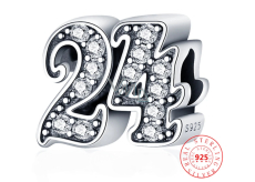 Charm Sterlingové stříbro 925 24 výročí, korálek na náramek