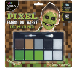 Kidea Pixel barvy na obličej fosforeskující barvy + štětec, kreativní sada