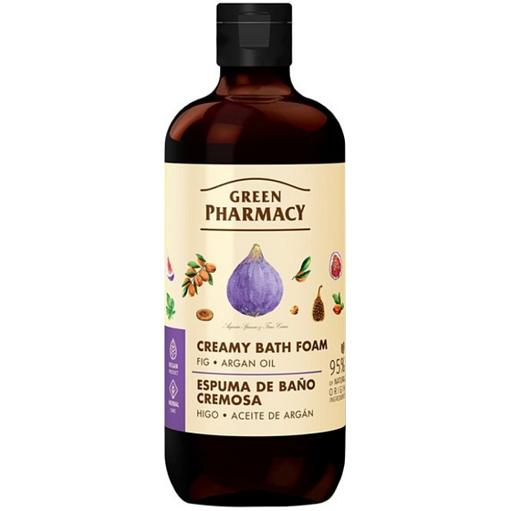 Green Pharmacy Fík a arganový olej krémová pěna do koupele 500 ml